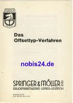 Offsettyp Verfahren Nr.20 Springer & Möller Leipzig