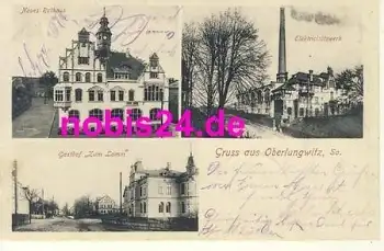 09353 Oberlungwitz Gasthof E -Werk Rathaus o 1904