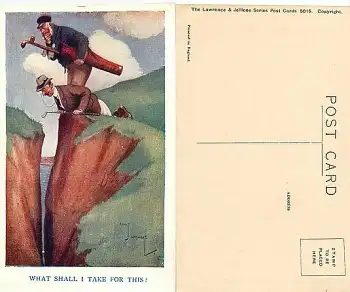 Golf Humor Künstlerkarte *ca. 1940