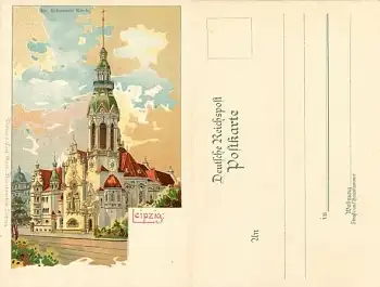 Leipzig Evangelisch Reformiert Kirche Litho *ca. 1900