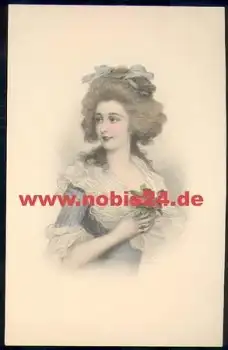 Frau mit Blumen Künstlerkarte M. M. Vienne Nr. 571 M. Munk *ca. 1920