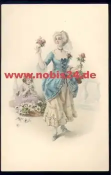Frau mit Blumen und Kind Künstlerkarte M. M. Vienne Nr. 577 M. Munk *ca. 1920