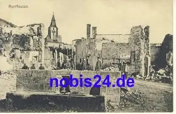 Montfaucon zerstörter Ort *ca. 1915