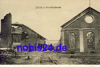 Nordfrankreich zerstörte Zeche *ca.1915