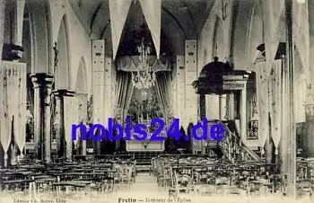 Fretin Kirche innenansicht Region Hauts-de-France o 1915