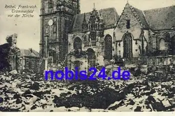 Rethel zerstörte Häuser Département Ardennes o 1915