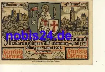 Eisenach Notgeld 50 Pfennige um 1921