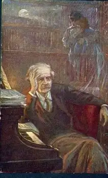 J. Massenet Manon verfassend Künstlerkarte L. Balestrieri * ca. 1920