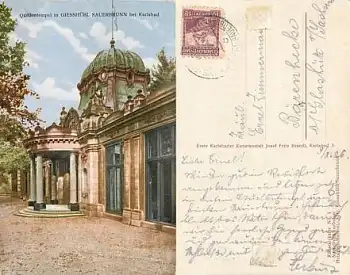 Giesshübl Sauerbrun Quellentempel Kyselka o 9.8.1926
