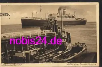 Cuxhaven Abfahrt Amerika Dampfer o 4.7.1930