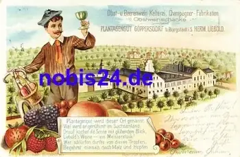 09306 Göppersdorf Litho Obstweinschänke o 1907