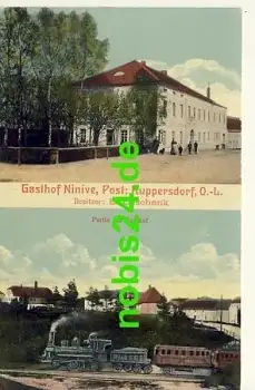 02747 Ruppersdorf Gasthof Ninive Eisenbahn o 1913
