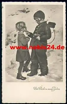 Schornsteinfeger im Schnee, o 31.12.1937