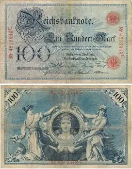 100 Mark Reichsbanknote 17.April 1903 RO20 DEU-16