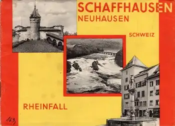 Schaffhausen Faltprospekt 24 Seiten um 1940
