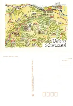 Unteres Schwarzatal Künstlerkarte Graichen * 1987