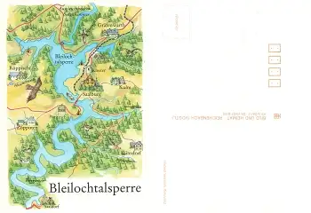 Bleilochtalsperre Künstlerkarte Graichen * 1987