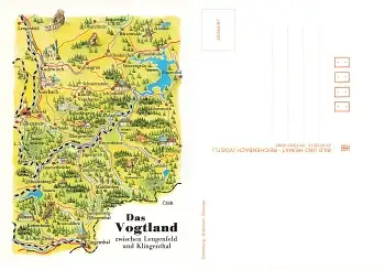 Das Vogtland zwischen Lengefeld und Klingenthal Künstlerkarte Graichen * 1987