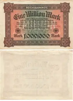 1000000 Mark Reichsbanknote 20. Februar 1923 RO85a DEU-96a