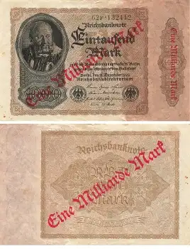 Eine Milliarde Mark Reichsbanknote 15. Dezember 1922 RO110b  DEU-126b