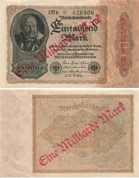 Eine Milliarde Mark Reichsbanknote 15. Dezember 1922 RO110e DEU-126e