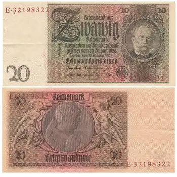 Zwanzig Reichsmark 22. Januar 1929 RO174  DEU-184