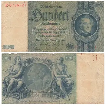 Hundert Reichsmark Justus Liebig 24. Juni 1933 RO176c  DEU-211c