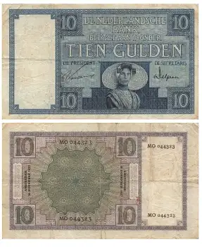 Tien Gulden De Nederlandsche Bank Geldschein 1927