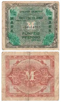 Alliierte Besatzung Fünfzig Pfennig Sowjetischer Druck RO200c AMB-1c