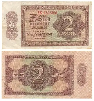 DDR 2 Deutsche Mark 1948 RO341b DDR-3b