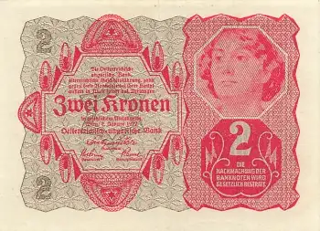 Oesterreichisch Ungarische Bank 2 Zwei Kronen 1922