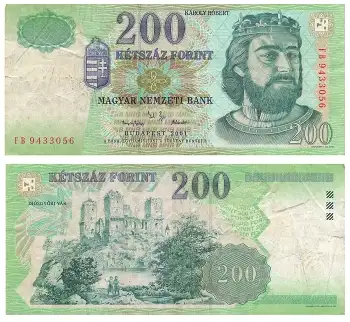 Ungarn 200 Forint 2001 Banknote
