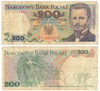 Polen 200 Dwiescie Zlotych 1982 Banknote
