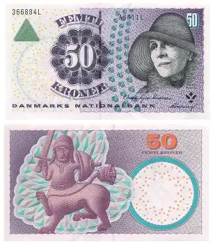 Dänemark 50 Kronen 2001 Geldschein