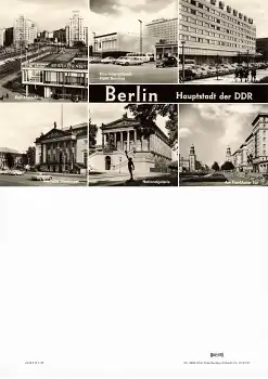 Berlin Hauptstadt der DDR Großformatkarte A5 *1969