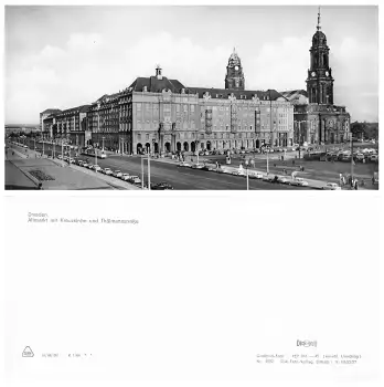 Dresden Altmarkt Großformatkarte DIN Lang  *1964