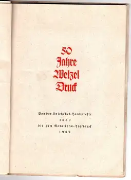 Welzel Druck Dresden Lockwitz Festproschüre 1939 Firmengeschichte auf 27 Seiten