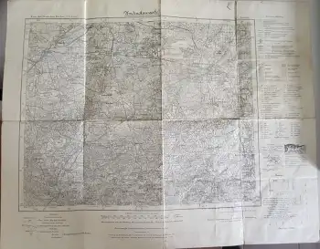 Kamenz und Umgebung Meßtischblatt 393 (1cm Karte) 1932