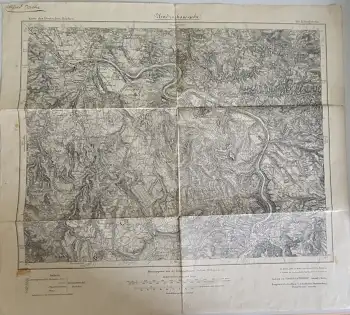 Königstein Sächsische Schweiz und Umgebung Meßtischblatt 444  1909
