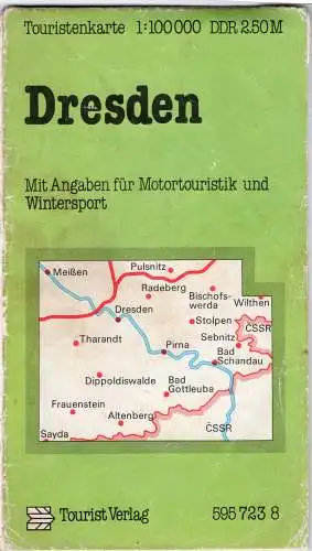 Dresden Touristenkarte 1980