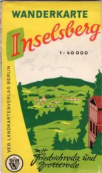Inselsberg Wanderkarte um 1957