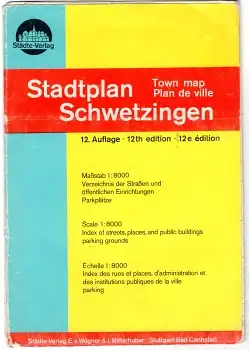Schwetzingen Stadtplan um 1970