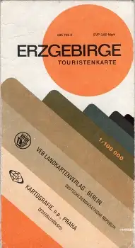 Erzgebirge Touristenkarte 1976