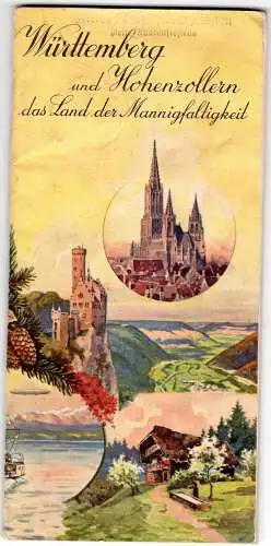 Württemberg und Hohenzollern Reiseführer 64 Seiten um 1930