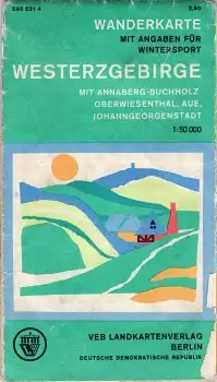 Westerzgebirge Wanderkarte um 1970