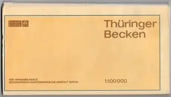 Thüringer Becken Landkarte 1986