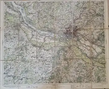 Hamburg mit Umgebung Einheitsblatt Nr 33 Landkarte 1924