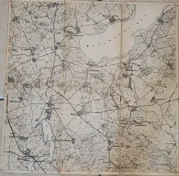 Dahmen und Umgebung Landkarte um 1900