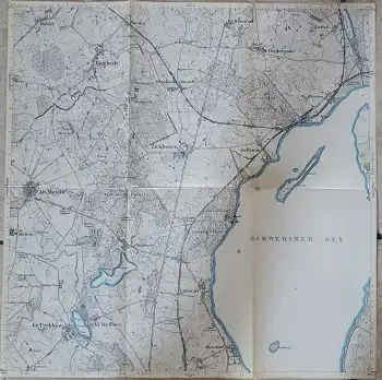 Dambeck und Umgebung  Landkarte um 1900