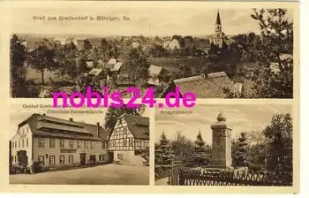 09661 Greifendorf Gasthof Kriegerdenkmal *ca.1915